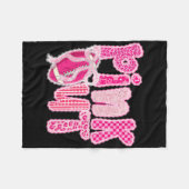 Coquette Bow Lace Football Pink Out Brustkrebs Fleecedecke (Vorderseite (Horizontal))