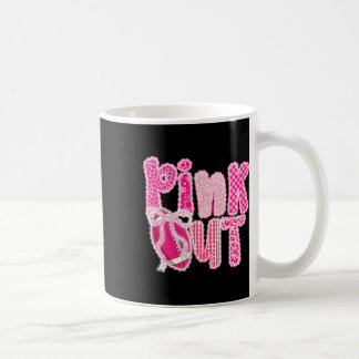 Coquette Bow Lace Football Pink Out Brustkrebs Kaffeetasse