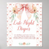 Coquette Bow Late Night Diaper Poster (Vorne)