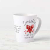 Coquette Bow LAVISHLY LOVED Christlich Valentine Milchtasse (Rechte Ecke)