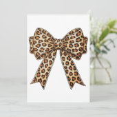 Coquette Bow Leopard Cheetah Sublimation Einladung (Stehend Vorderseite)