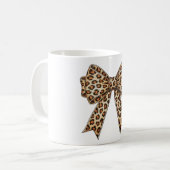 Coquette Bow Leopard Cheetah Sublimation Kaffeetasse (Vorderseite Links)