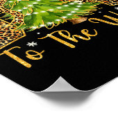 Coquette Bow Leopard Christmas Joy To The World Xm Poster (Ecke)