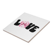 Coquette Bow Liebe Word Fliese (Seite)