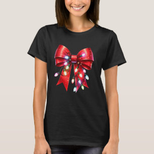 Coquette Bow Lights Fröhliche Weihnachten Weihnach T-Shirt
