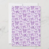 Coquette Bow Lila Geburtstagsparty Einladung (Rückseite)