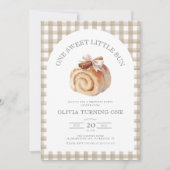 Coquette Bow Little Bun 1. Geburtstag Einladung (Vorderseite)