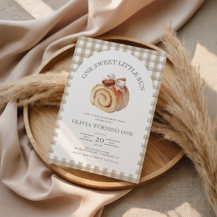 Coquette Bow Little Bun 1. Geburtstag Einladung