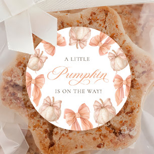 Coquette Bow Little Pumpkin Baby Shocker Runder Aufkleber
