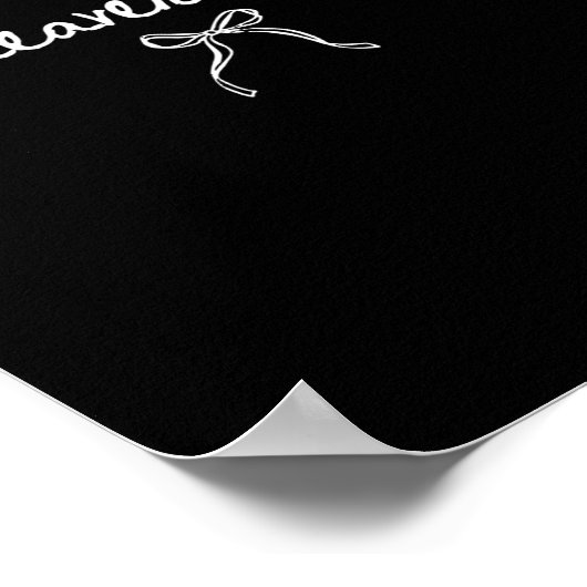 Coquette Bow Make Heaven Crowded Funny Religious C Poster (Ecke)