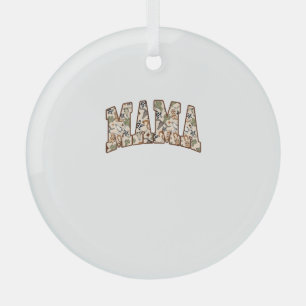 Coquette Bow Mama Cowhide Turquoise Cowgirl Wester Ornament Aus Glas