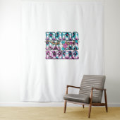 Coquette Bow Mama Cowhide Turquoise Cowgirl Wester Wandteppich (Beispiel)