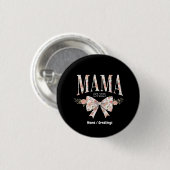 Coquette Bow Mama Est 2025 Glücklicher Muttertag Button (Vorne & Hinten)