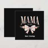Coquette Bow Mama Est 2025 Glücklicher Muttertag Einladung (Vorne/Hinten)