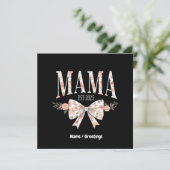Coquette Bow Mama Est 2025 Glücklicher Muttertag Einladung (Stehend Vorderseite)