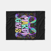 Coquette Bow Mardi Gras Carnival Parade Season Wom Fleecedecke (Vorderseite (Horizontal))