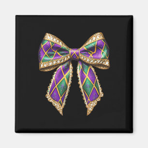 Coquette Bow Mardi Gras New Orleans Louisiana USA Magnet