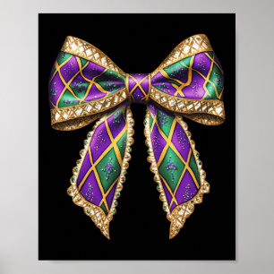 Coquette Bow Mardi Gras New Orleans Louisiana USA Poster