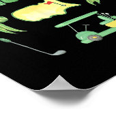 Coquette Bow Masters Golf Turnier Grafik für W Poster (Ecke)