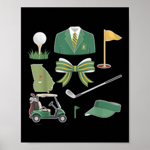 Coquette Bow Masters Golf Turnier Grafik für W Poster