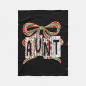 Coquette Bow Merry Christmas Aunt Grandma Xmas Paj Fleecedecke (Vorderseite)