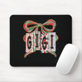 Coquette Bow Merry Christmas Gigi Grandma Xmas Paj Mousepad (Mit Mouse)