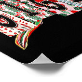 Coquette Bow Merry Christmas Gigi Grandma Xmas Paj Poster (Ecke)