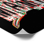 Coquette Bow Merry Christmas Mama Grandma Xmas Paj Poster (Ecke)