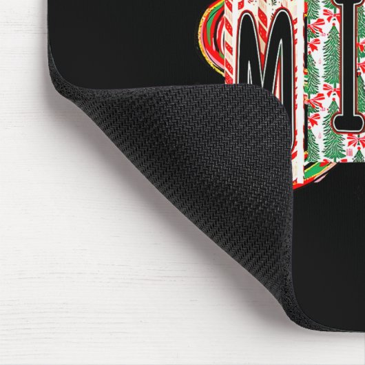 Coquette Bow Merry Christmas Mini Grandma Xmas Paj Mousepad (Ecke)