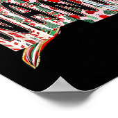 Coquette Bow Merry Christmas Nana Grandma Xmas Paj Poster (Ecke)