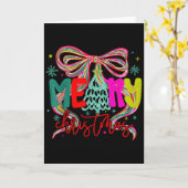 Coquette Bow Merry Christmas Preppy Xmas Pajamas W Karte (Gelbe Blume)