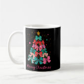 Coquette Bow Merry Christmas Xmas Tree Family Paja Kaffeetasse (Links)