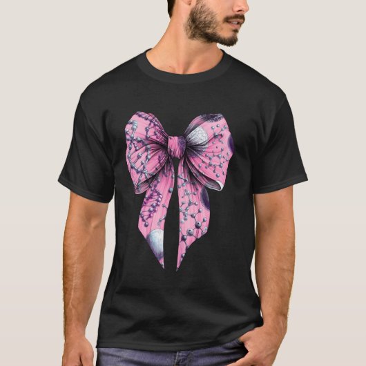 Coquette Bow Molekularbiologie DNA Gene Zellbiol T-Shirt (Vorderseite)