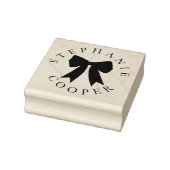 Coquette Bow Name Curved Writing Abschluss Gummistempel (Stempel)