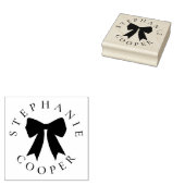 Coquette Bow Name Curved Writing Abschluss Gummistempel (Stempel)