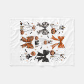 Coquette Bow Niedlich Ghost Hunde Halloween Pumpki Fleecedecke (Vorderseite (Horizontal))