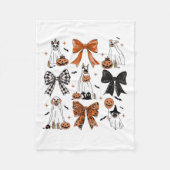Coquette Bow Niedlich Ghost Hunde Halloween Pumpki Fleecedecke (Vorderseite)