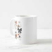 Coquette Bow Niedlich Ghost Hunde Halloween Pumpki Kaffeetasse (Vorderseite Links)