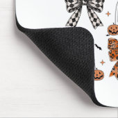 Coquette Bow Niedlich Ghost Hunde Halloween Pumpki Mousepad (Ecke)