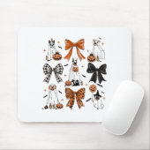 Coquette Bow Niedlich Ghost Hunde Halloween Pumpki Mousepad (Mit Mouse)