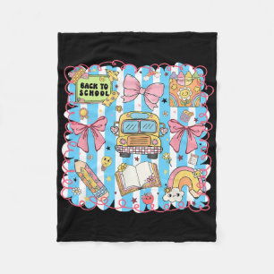 Coquette Bow Niedlich School Bus Schüler zurück Fleecedecke