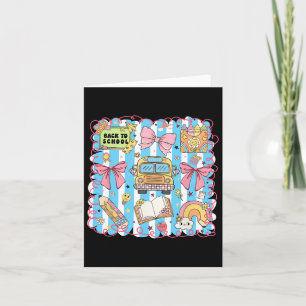 Coquette Bow Niedlich School Bus Schüler zurück Karte