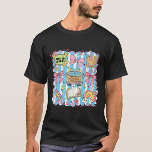 Coquette Bow Niedlich School Bus Schüler zurück T-Shirt