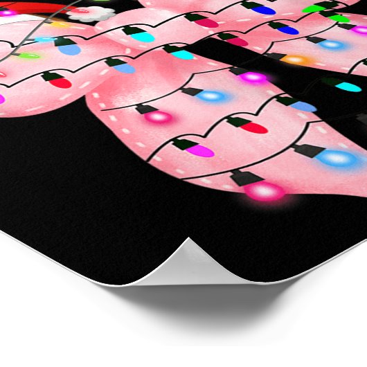 Coquette Bow Nk Gingerbrett Weihnachten Weihnachte Poster (Ecke)