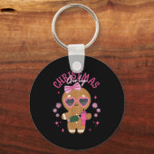 Coquette Bow Nk Gingerbrett Weihnachten Weihnachte Schlüsselanhänger (Vorderseite)