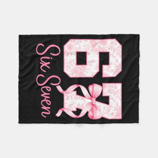 Coquette Bow Number 67 Funny Meme Nk Floral Women  Fleecedecke (Vorderseite (Horizontal))