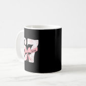 Coquette Bow Number 67 Meme Nk Floral  Kaffeetasse (Vorderseite Links)