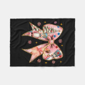 Coquette Bow Nutcracker Christmas Xmas Family Paja Fleecedecke (Vorderseite (Horizontal))