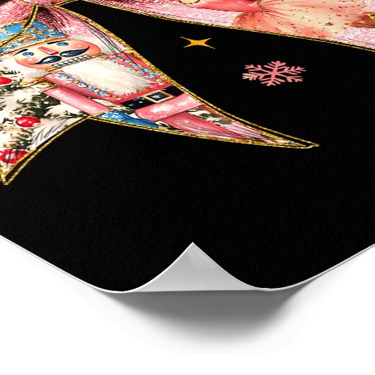 Coquette Bow Nutcracker Christmas Xmas Family Paja Poster (Ecke)