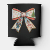 Coquette Bow Nutcracker Weihnachtsfeiertag Dosenkühler (Vorderseite)